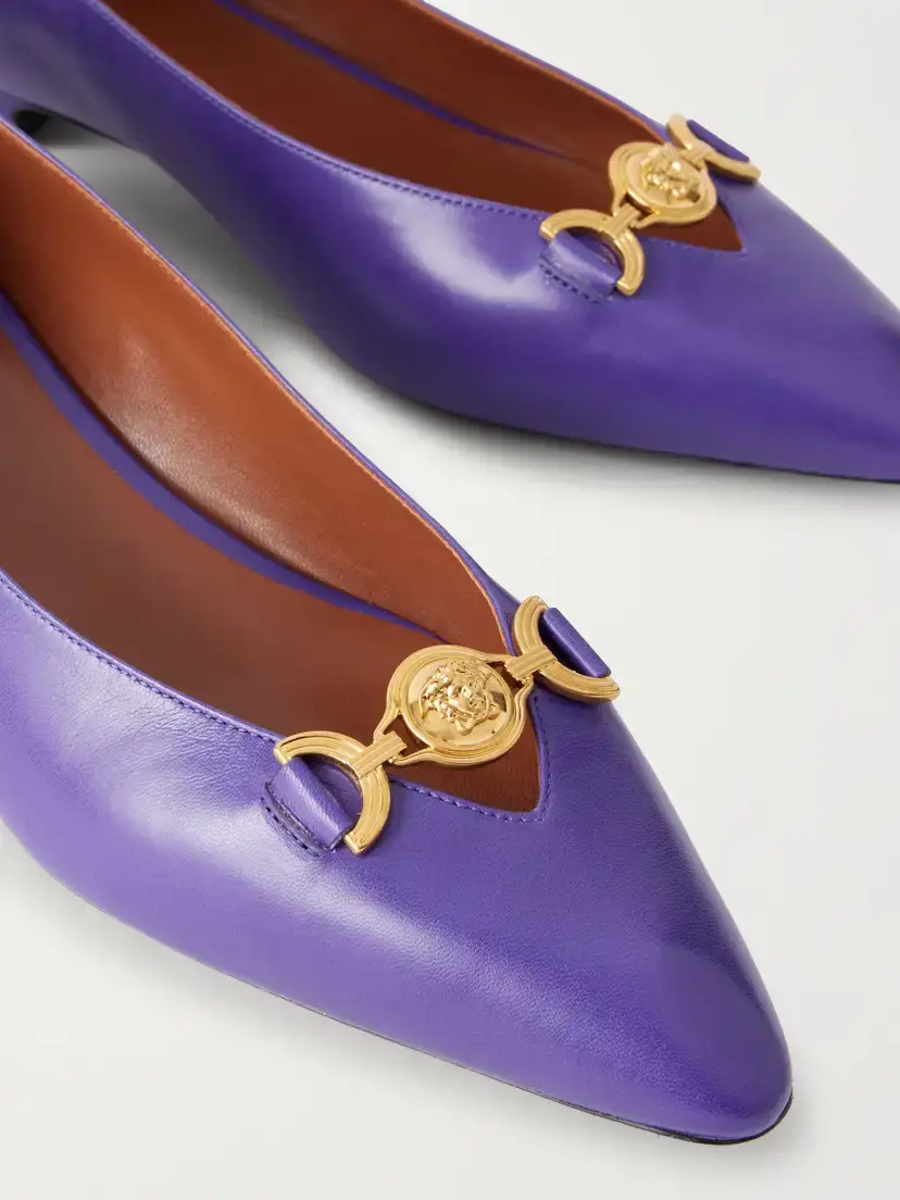 Versace Medusa-embellished Leather Ballet Flats | Thumbnail 5