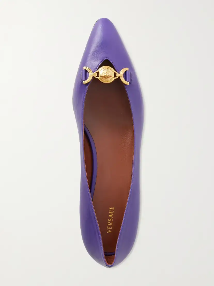 Versace Medusa-embellished Leather Ballet Flats | Thumbnail 6