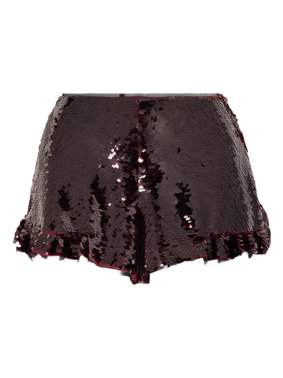 Simone Rocha Sequined Tulle Mini Shorts