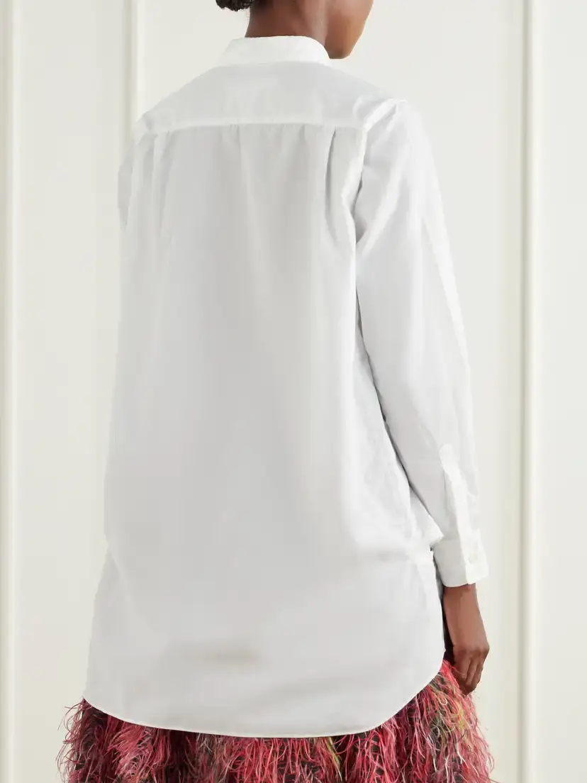 Comme des Garçons Comme des Garçons Paneled Frayed Poplin Shirt | Thumbnail 3 Comme des Garçons Comme des Garçons Paneled Frayed Poplin Shirt | Thumbnail 3