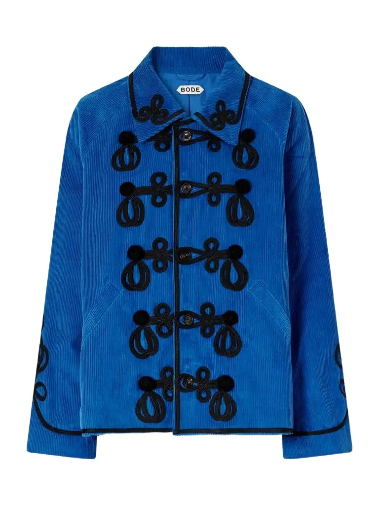 BODE Stagecoach Embellished Embroidered Cotton-corduroy Jacket