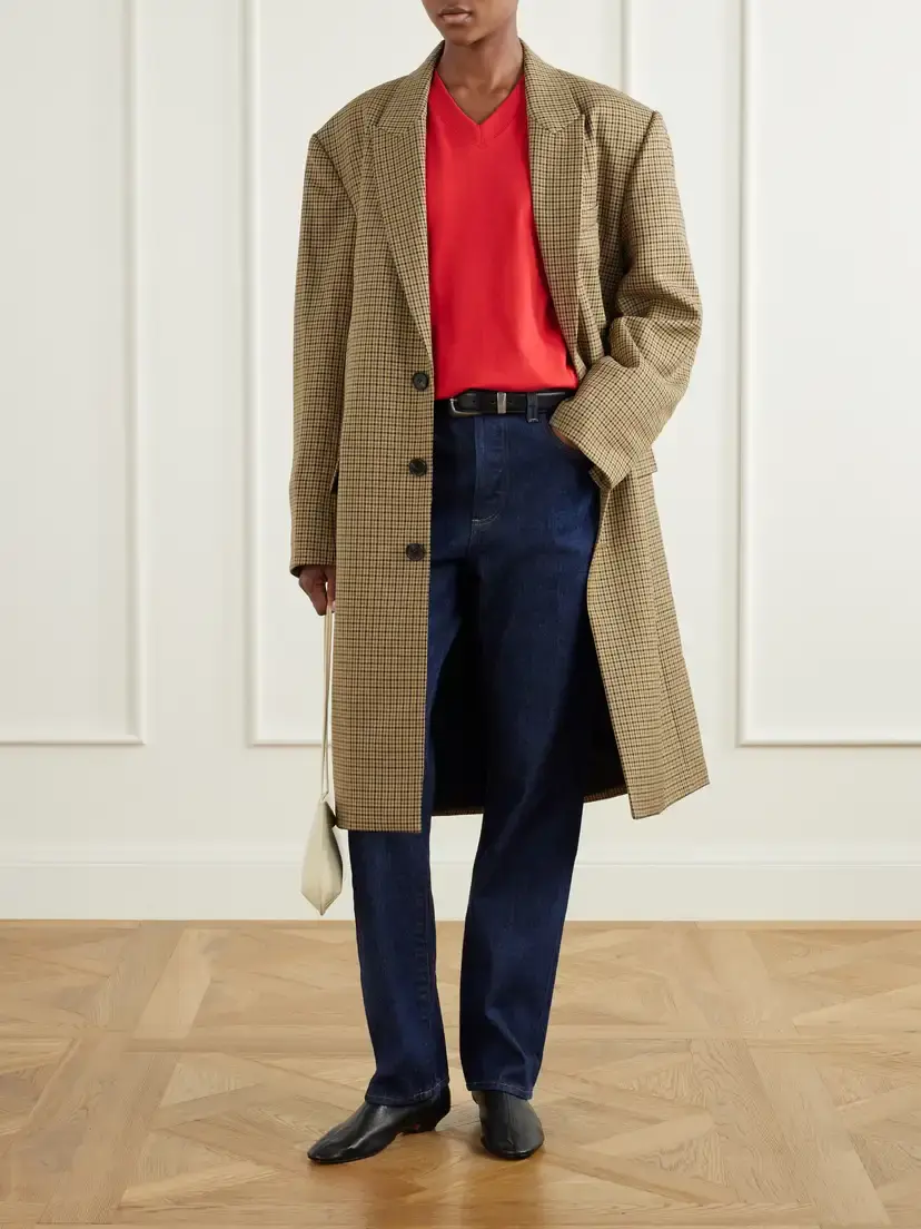 Tibi Checked Twill Coat | Thumbnail 2