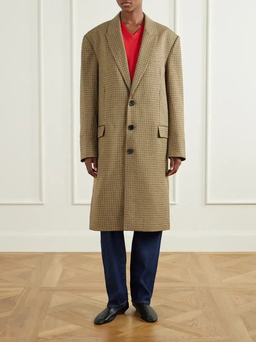 Tibi Checked Twill Coat | Thumbnail 3