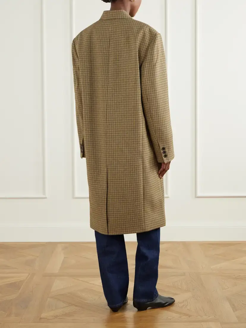 Tibi Checked Twill Coat | Thumbnail 4