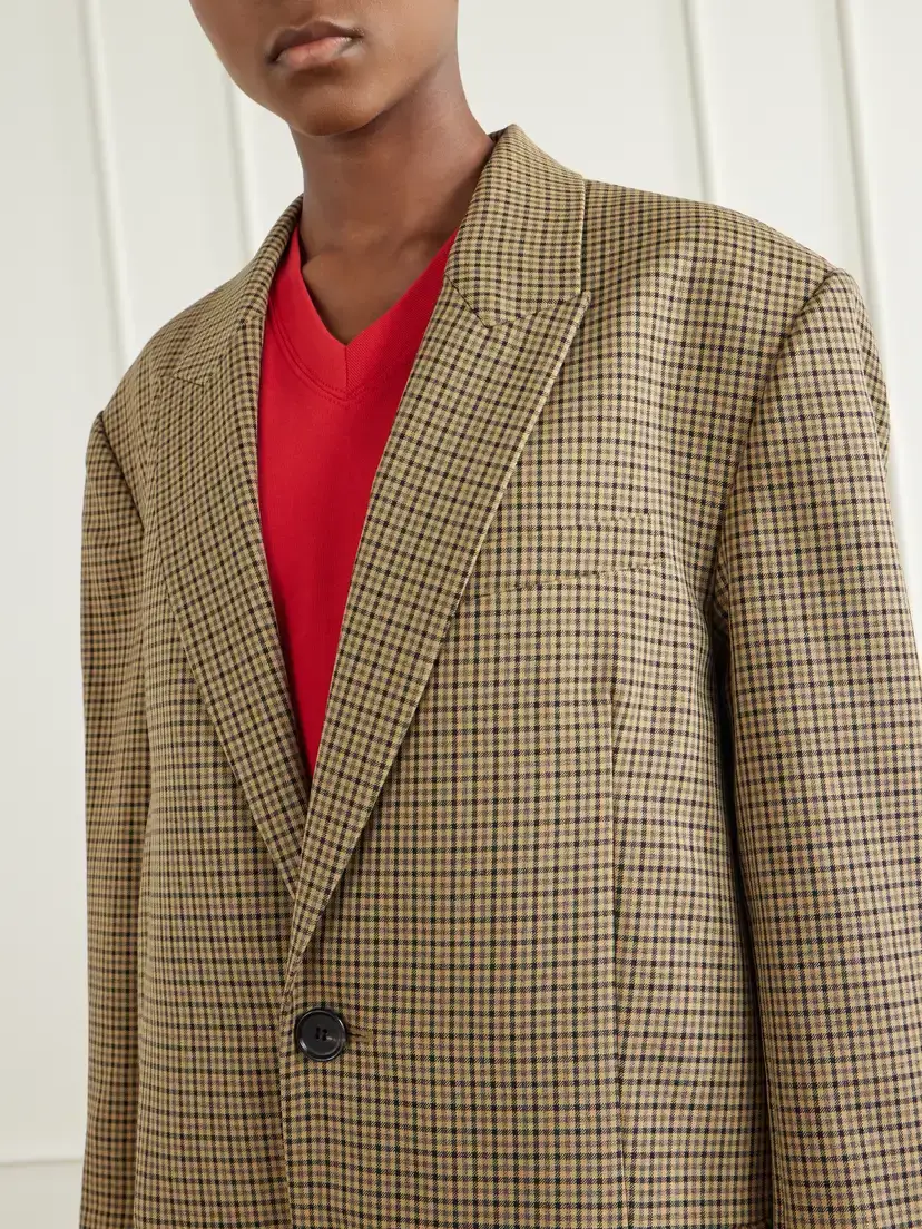 Tibi Checked Twill Coat | Thumbnail 5