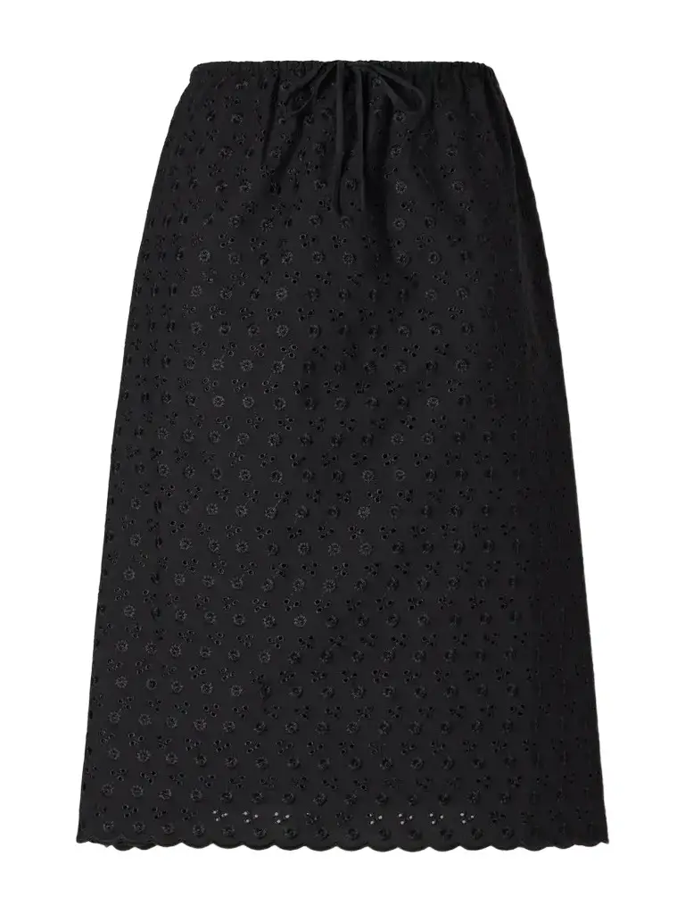 Faithfull Santana Broderie Anglaise Midi Skirt