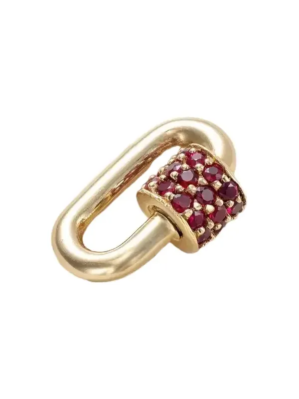 Marla Aaron Stoned Chubby Babylock 14-karat Gold Ruby Pendant