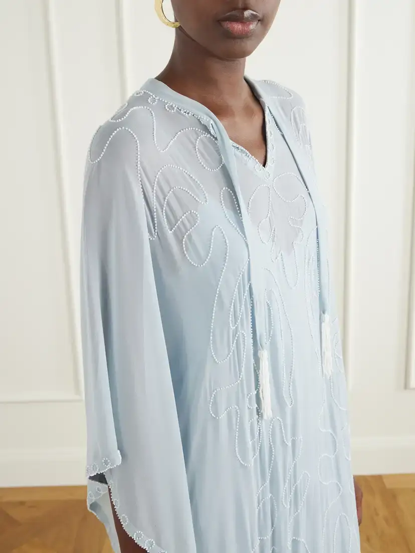 BODE Layered Bead-embellished Silk-georgette Maxi Dress | Thumbnail 4 BODE Layered Bead-embellished Silk-georgette Maxi Dress | Thumbnail 4