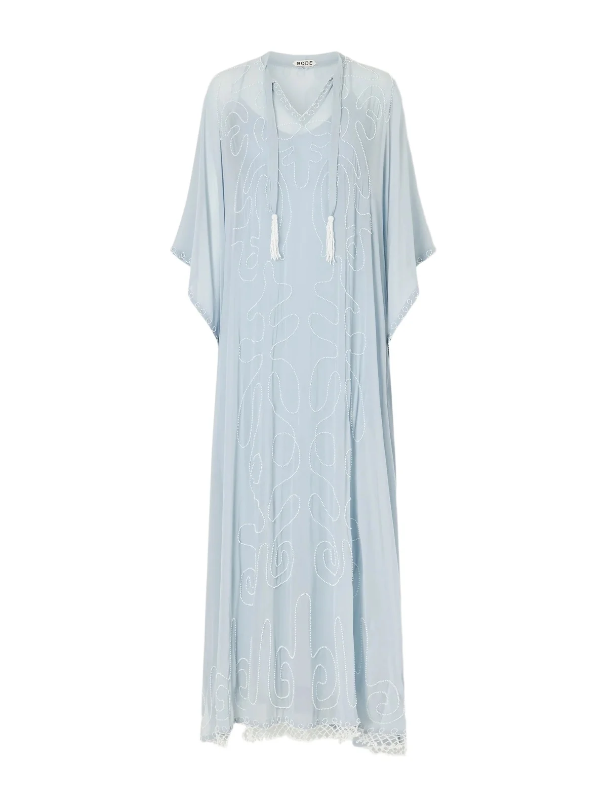 Layered Bead-embellished Silk-georgette Maxi Dress Layered Bead-embellished Silk-georgette Maxi Dress