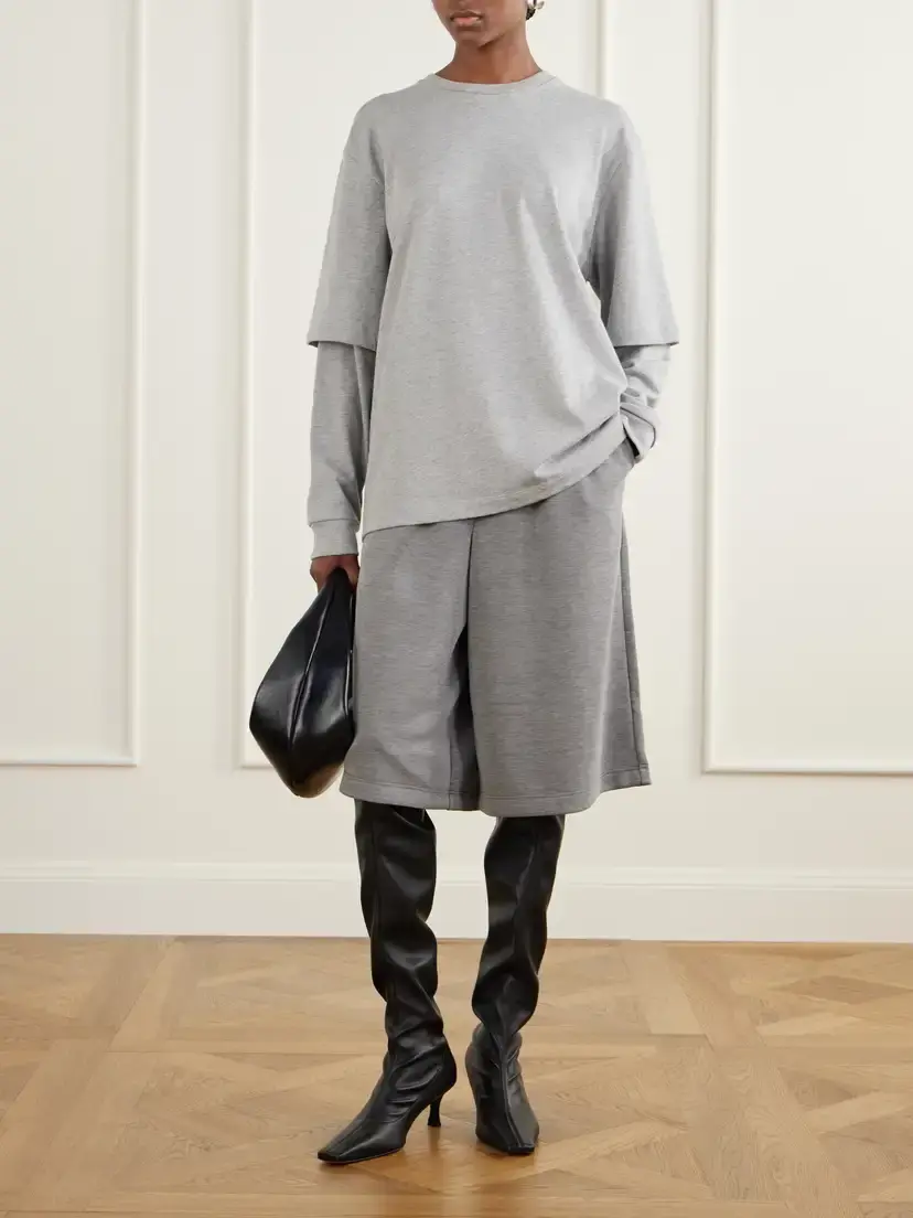 Tibi Feather Weight Jersey Shorts | Thumbnail 2 Tibi Feather Weight Jersey Shorts | Thumbnail 2
