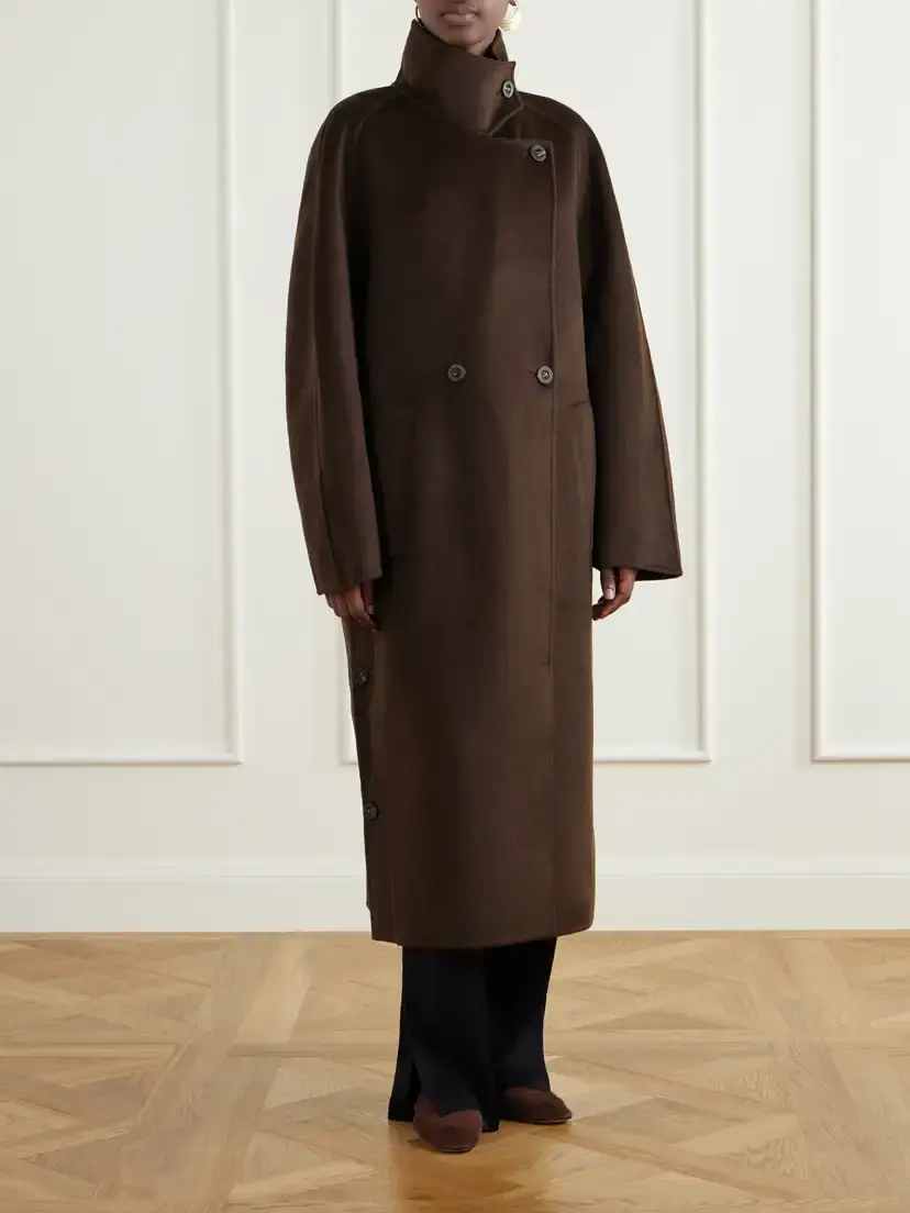 Lisa Yang Button Wool And Cashmere-blend Coat | Thumbnail 3 Lisa Yang Button Wool And Cashmere-blend Coat | Thumbnail 3
