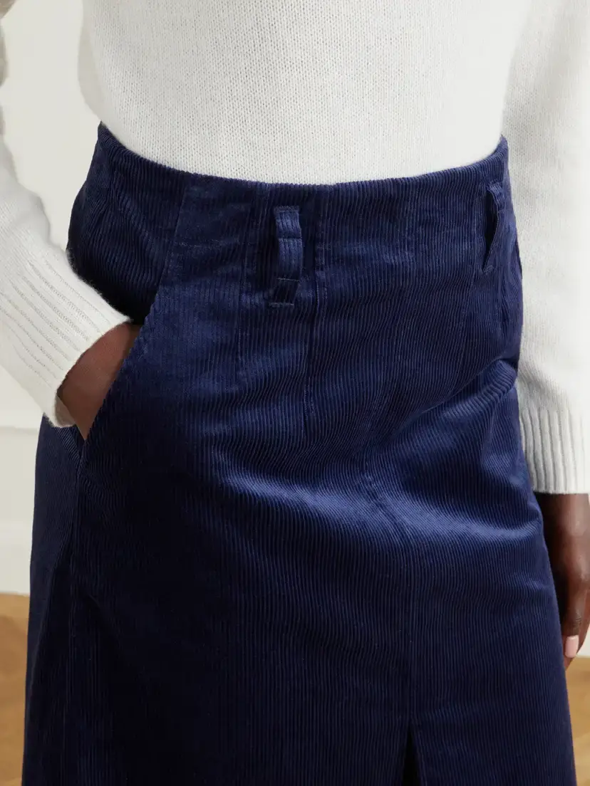 Veronica Beard Alexie Belted Cotton-blend Corduroy Midi Skirt | Thumbnail 5 Veronica Beard Alexie Belted Cotton-blend Corduroy Midi Skirt | Thumbnail 5