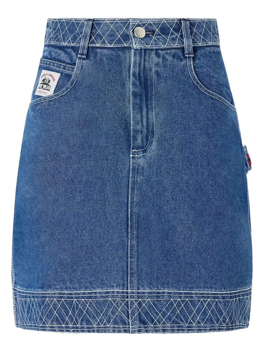 Embroidered Cotton Mini Skirt Embroidered Cotton Mini Skirt