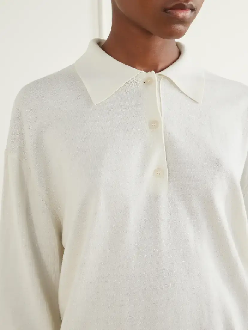 HIGH SPORT Elyse Cotton And Wool-blend Polo Shirt | Thumbnail 5