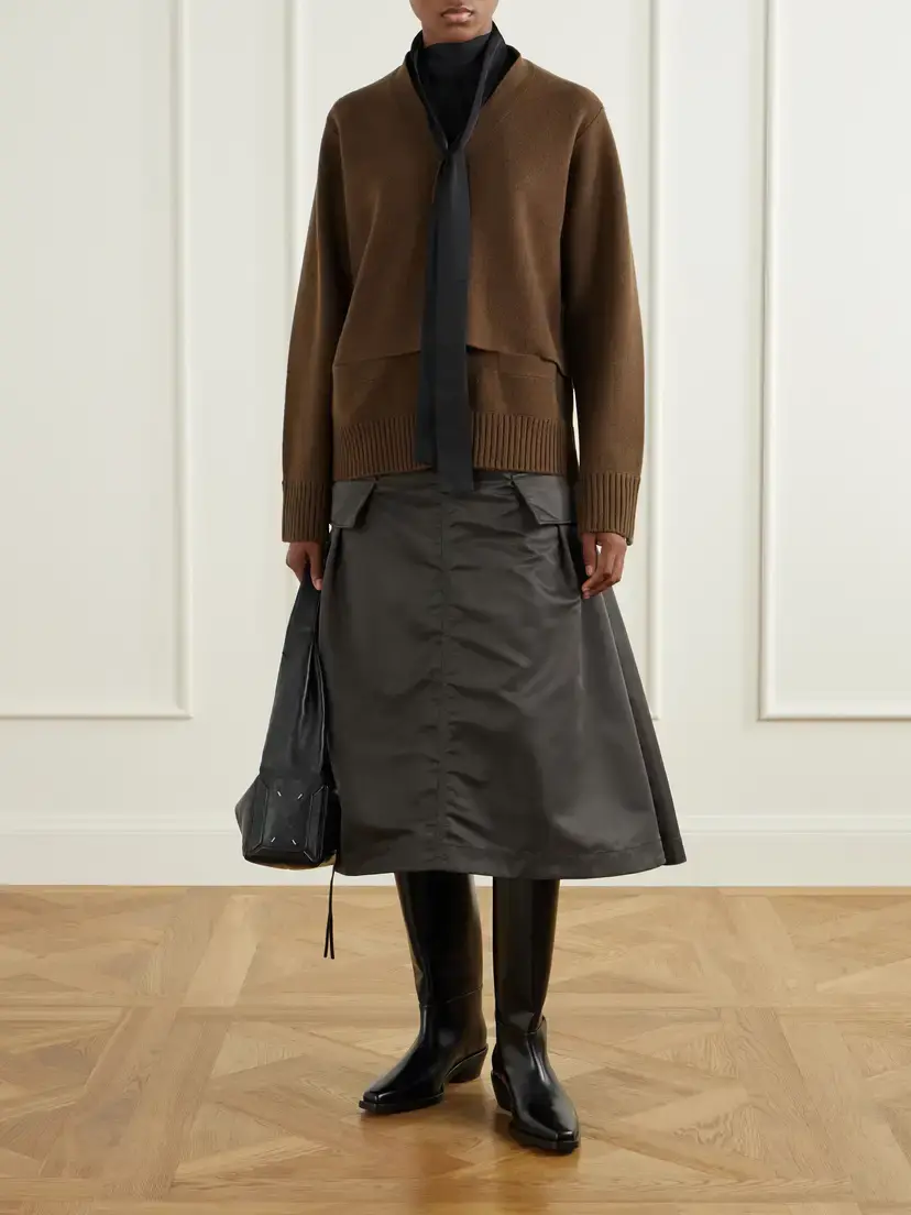 Sacai Cargo Pleated Shell-twill Midi Skirt | Thumbnail 2 Sacai Cargo Pleated Shell-twill Midi Skirt | Thumbnail 2