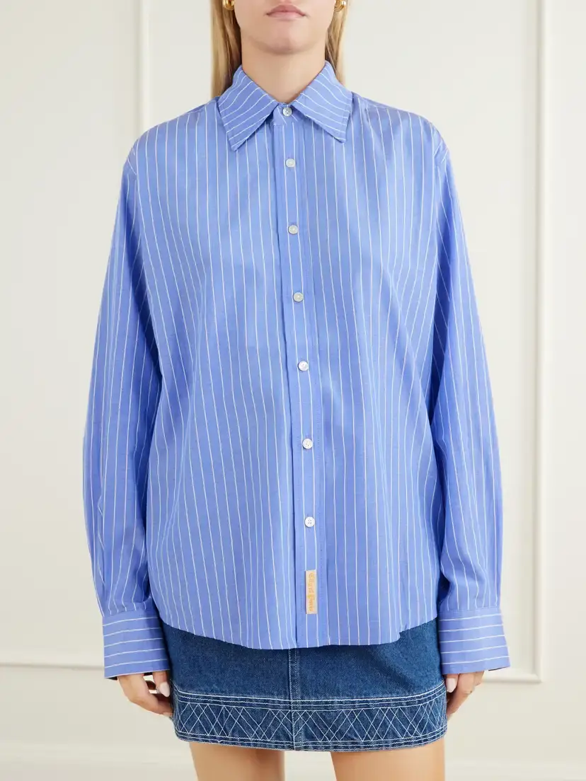 BODE Bluebell Striped Cotton-poplin Shirt | Thumbnail 3 BODE Bluebell Striped Cotton-poplin Shirt | Thumbnail 3