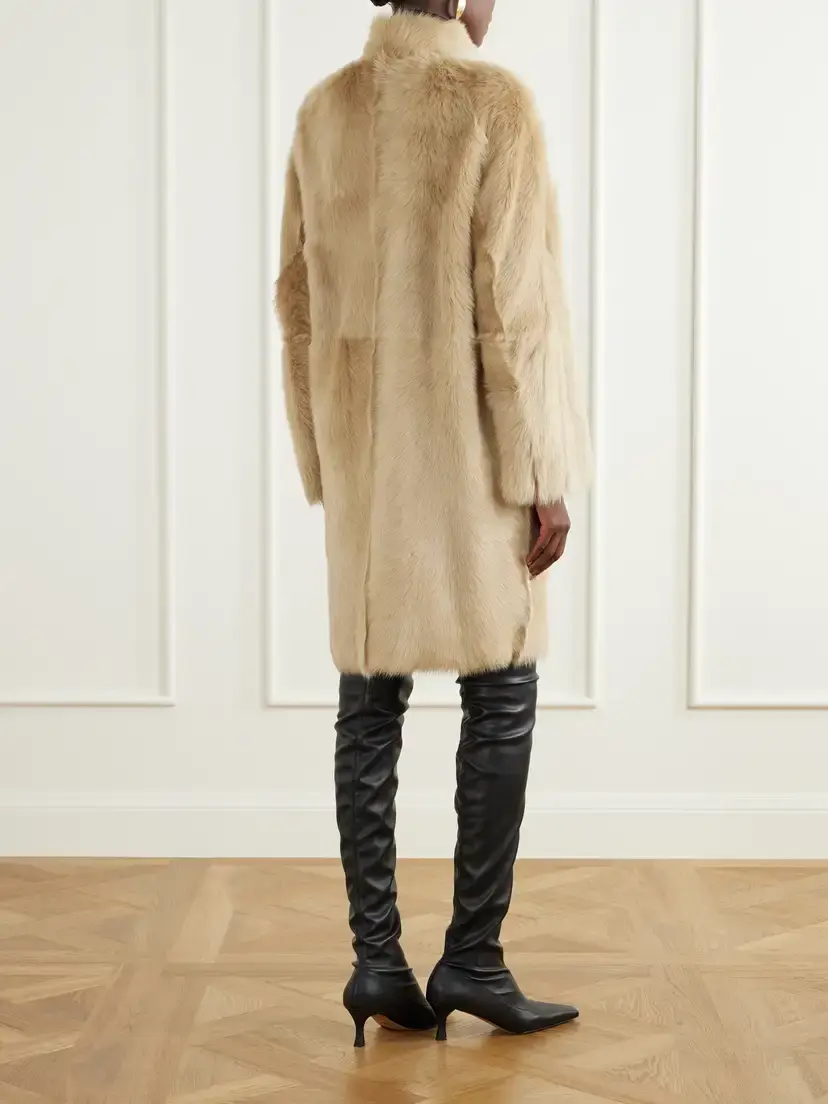 Nour Hammour Blaise Paneled Shearling Coat | Thumbnail 3 Nour Hammour Blaise Paneled Shearling Coat | Thumbnail 3