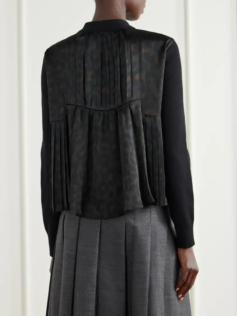 Sacai Cotton-blend Zip-up Cardigan | Thumbnail 4