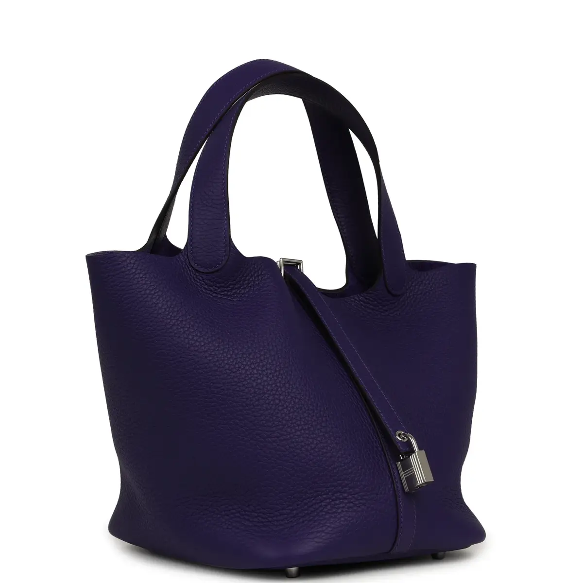 HERMÈS Hermes Picotin Lock 22 Purple Clemence Palladium Hardware | Thumbnail 2 HERMÈS Hermes Picotin Lock 22 Purple Clemence Palladium Hardware | Thumbnail 2