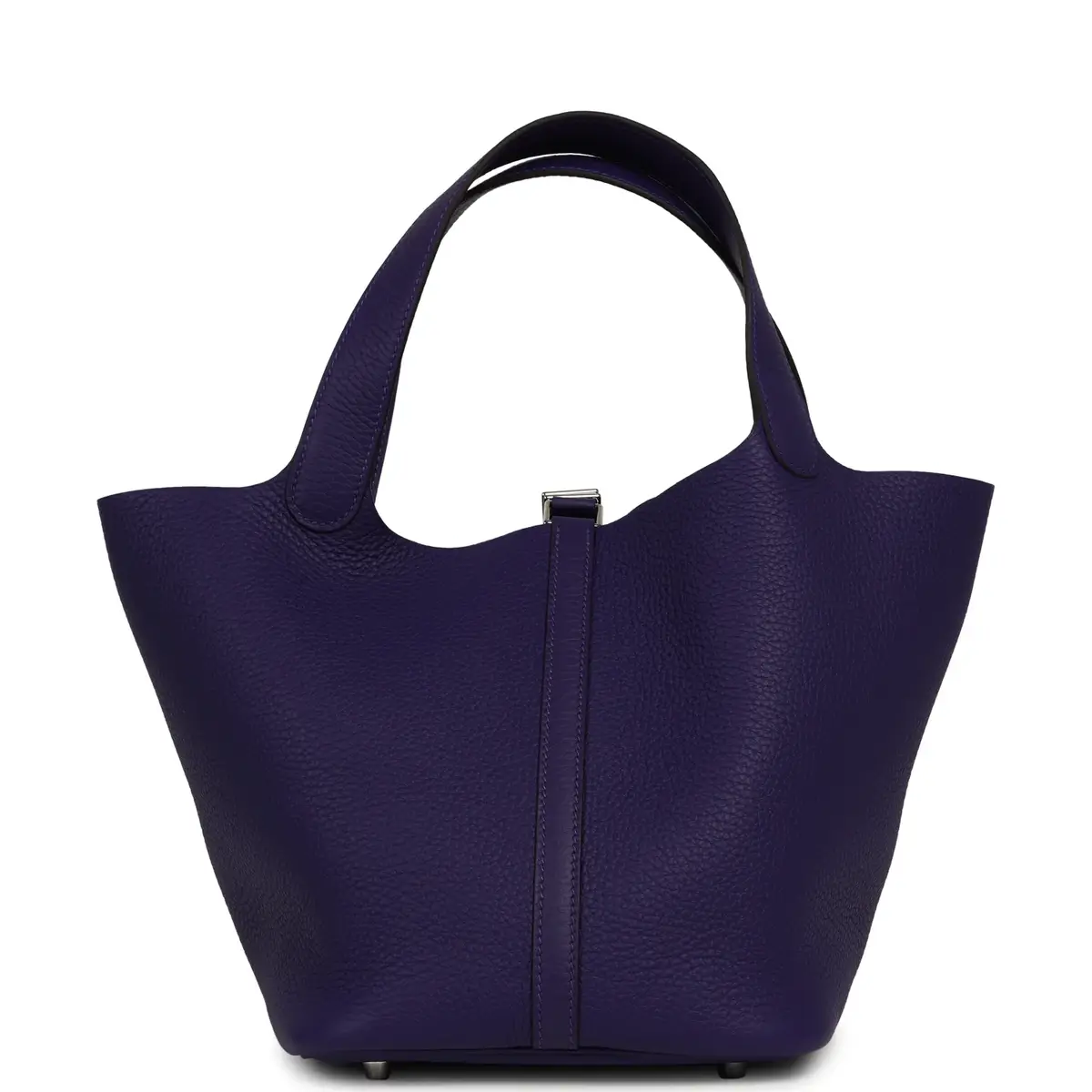 HERMÈS Hermes Picotin Lock 22 Purple Clemence Palladium Hardware | Thumbnail 4 HERMÈS Hermes Picotin Lock 22 Purple Clemence Palladium Hardware | Thumbnail 4