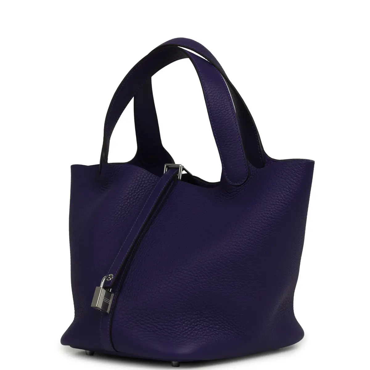 HERMÈS Hermes Picotin Lock 22 Purple Clemence Palladium Hardware | Thumbnail 5 HERMÈS Hermes Picotin Lock 22 Purple Clemence Palladium Hardware | Thumbnail 5