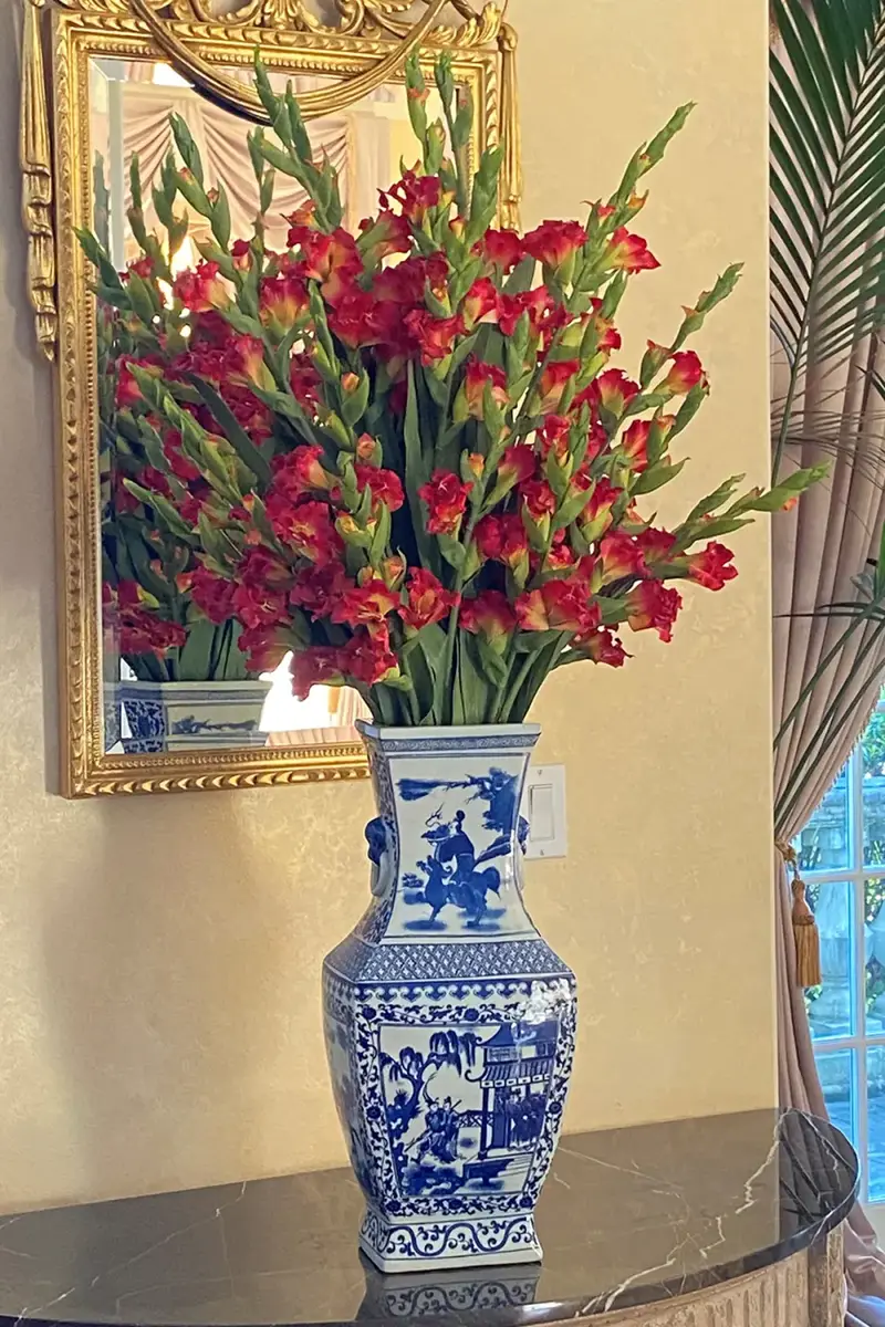 Winward Home Red Gladiolus in Vase | Thumbnail 2 Winward Home Red Gladiolus in Vase | Thumbnail 2