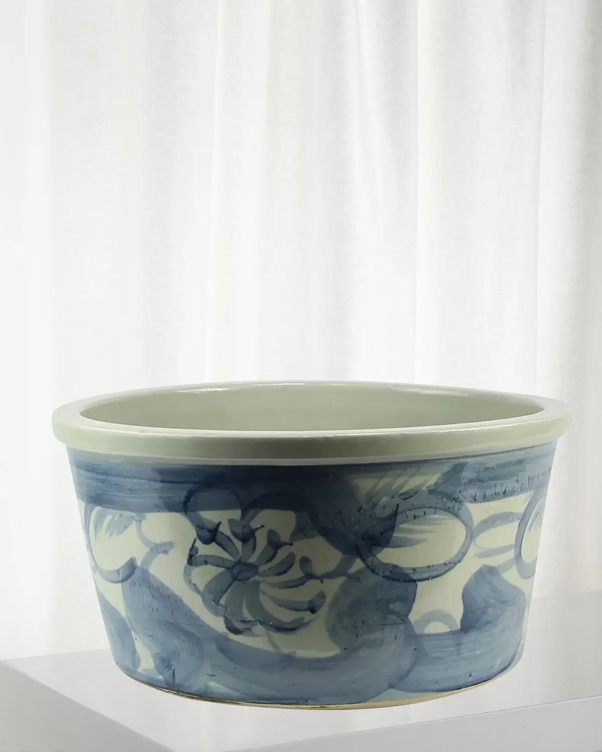 Winward Home Blue & White Ceramic Pot