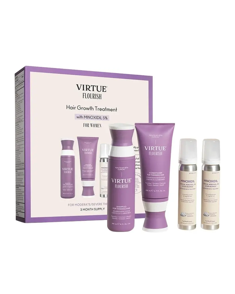 VIRTUE Flourish Hair Growth Treatment Kit 3-month Full Size