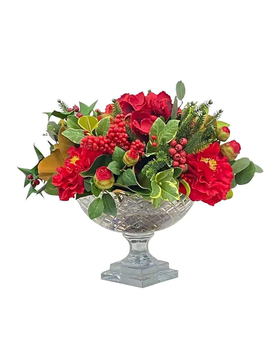 Winward Home Faux Camellia Berry Floral Arrangement in Vase | Thumbnail 2 Winward Home Faux Camellia Berry Floral Arrangement in Vase | Thumbnail 2