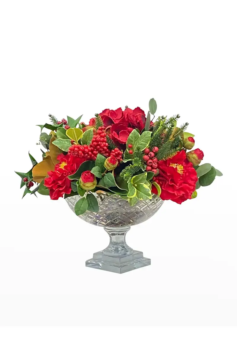 Winward Home Faux Camellia Berry Floral Arrangement in Vase | Thumbnail 3 Winward Home Faux Camellia Berry Floral Arrangement in Vase | Thumbnail 3