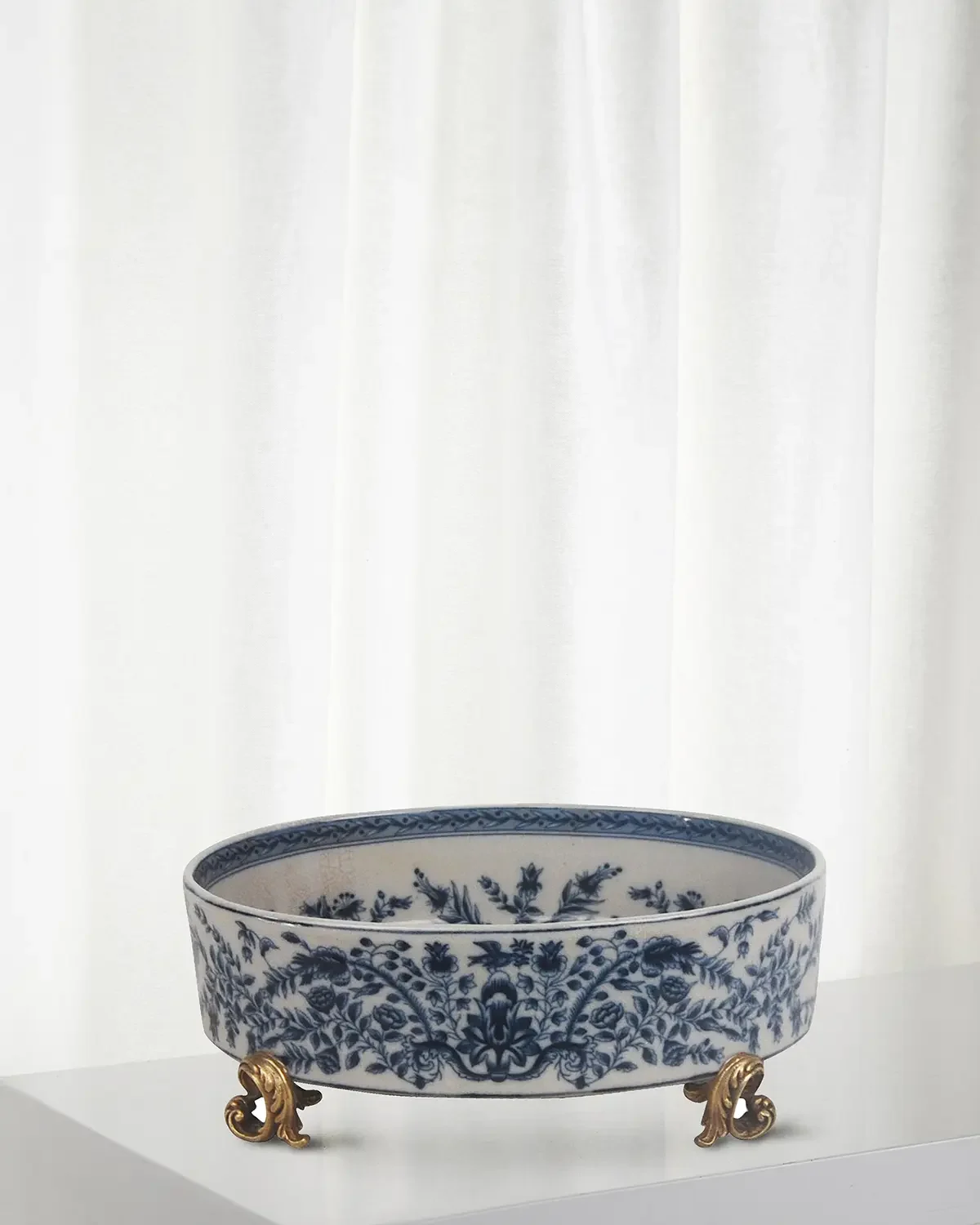 Winward Home Blue and White Planter