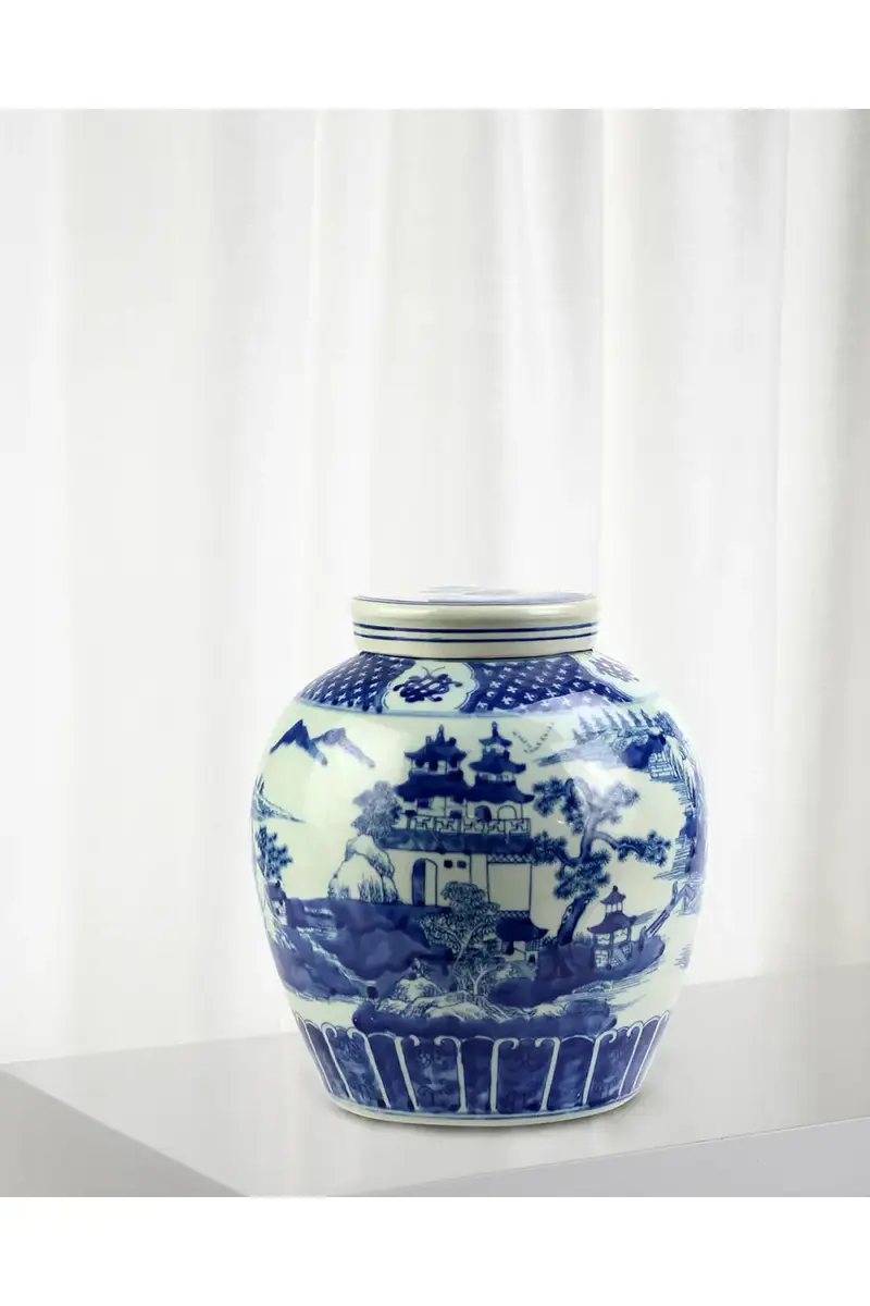 Winward Home Ceramic Toile de Jouy Jar | Thumbnail 2