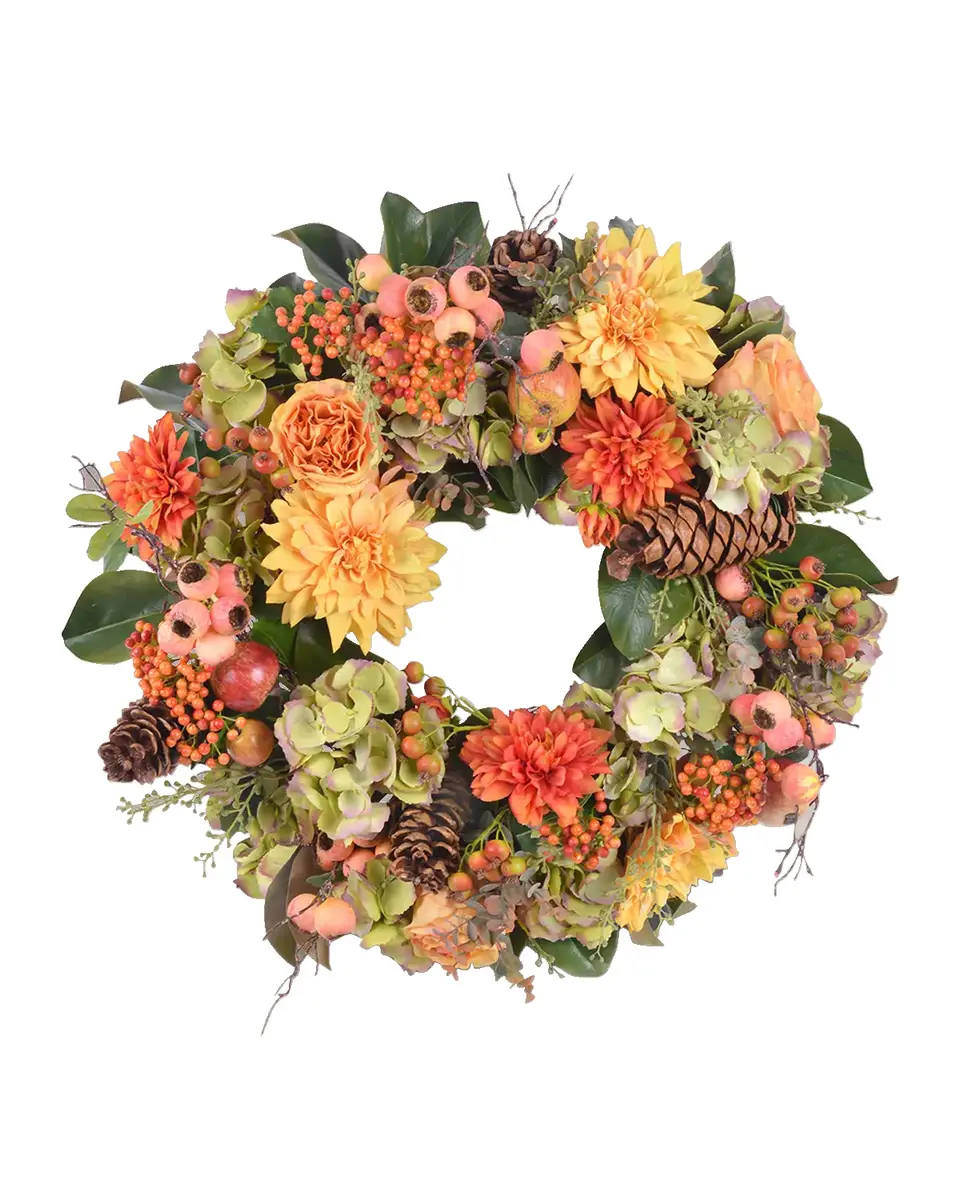 Winward Home Dahlia Hydrangea Wreath | Thumbnail 2