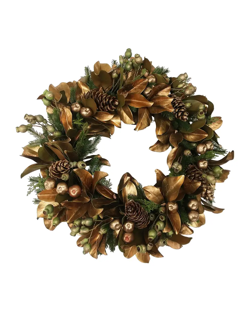Winward Home Golden Holiday Deluxe Wreath | Thumbnail 2 Winward Home Golden Holiday Deluxe Wreath | Thumbnail 2
