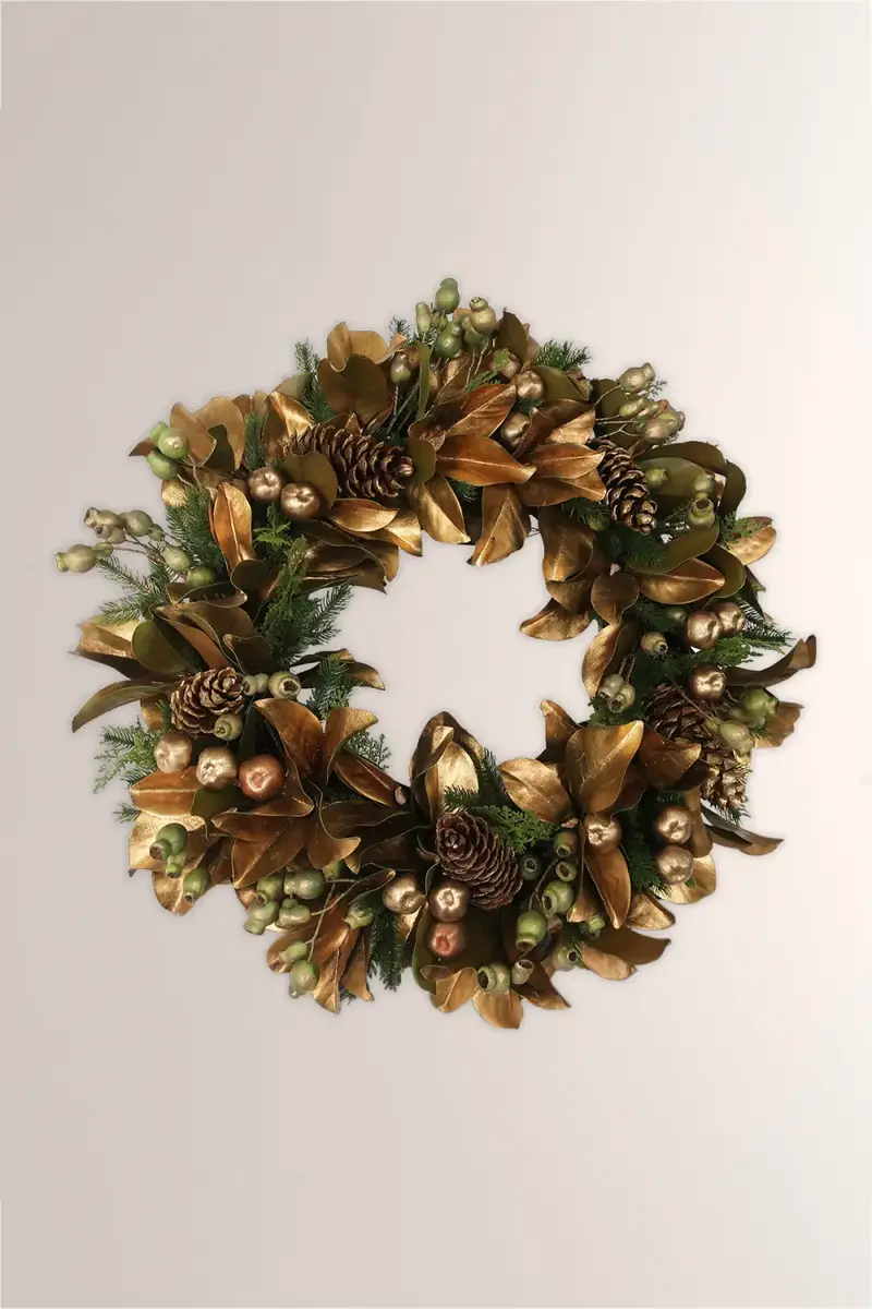 Winward Home Golden Holiday Deluxe Wreath | Thumbnail 3 Winward Home Golden Holiday Deluxe Wreath | Thumbnail 3