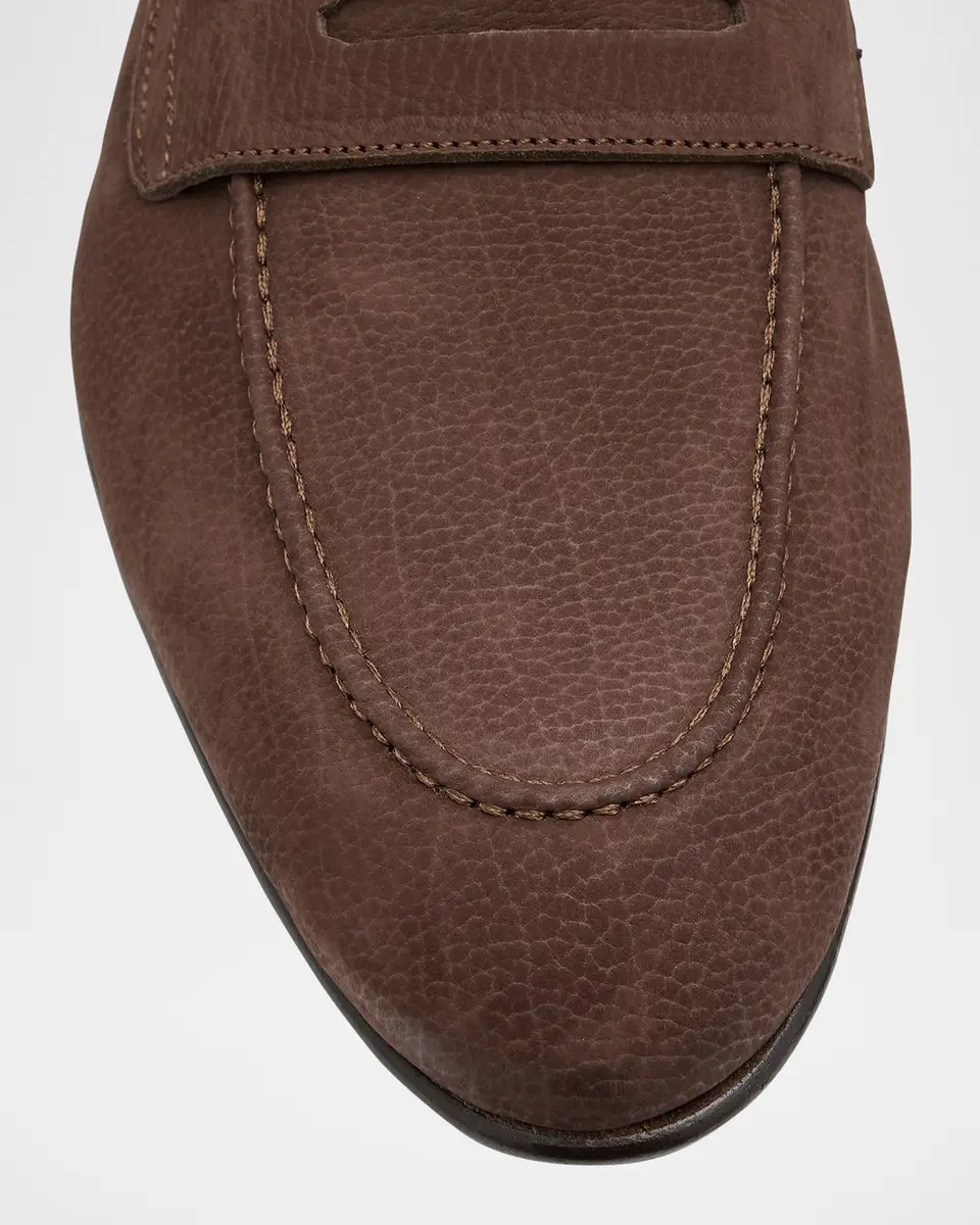 Brioni Men's Suede Penny Loafers | Thumbnail 5 Brioni Men's Suede Penny Loafers | Thumbnail 5