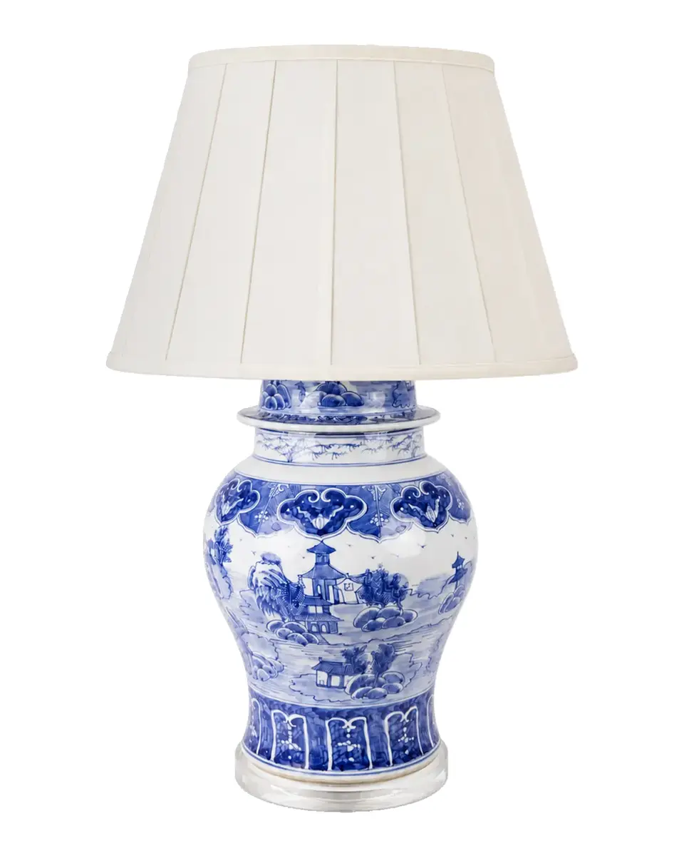 Winward Home Chinoiserie Ceramic Lamp, 30" | Thumbnail 2