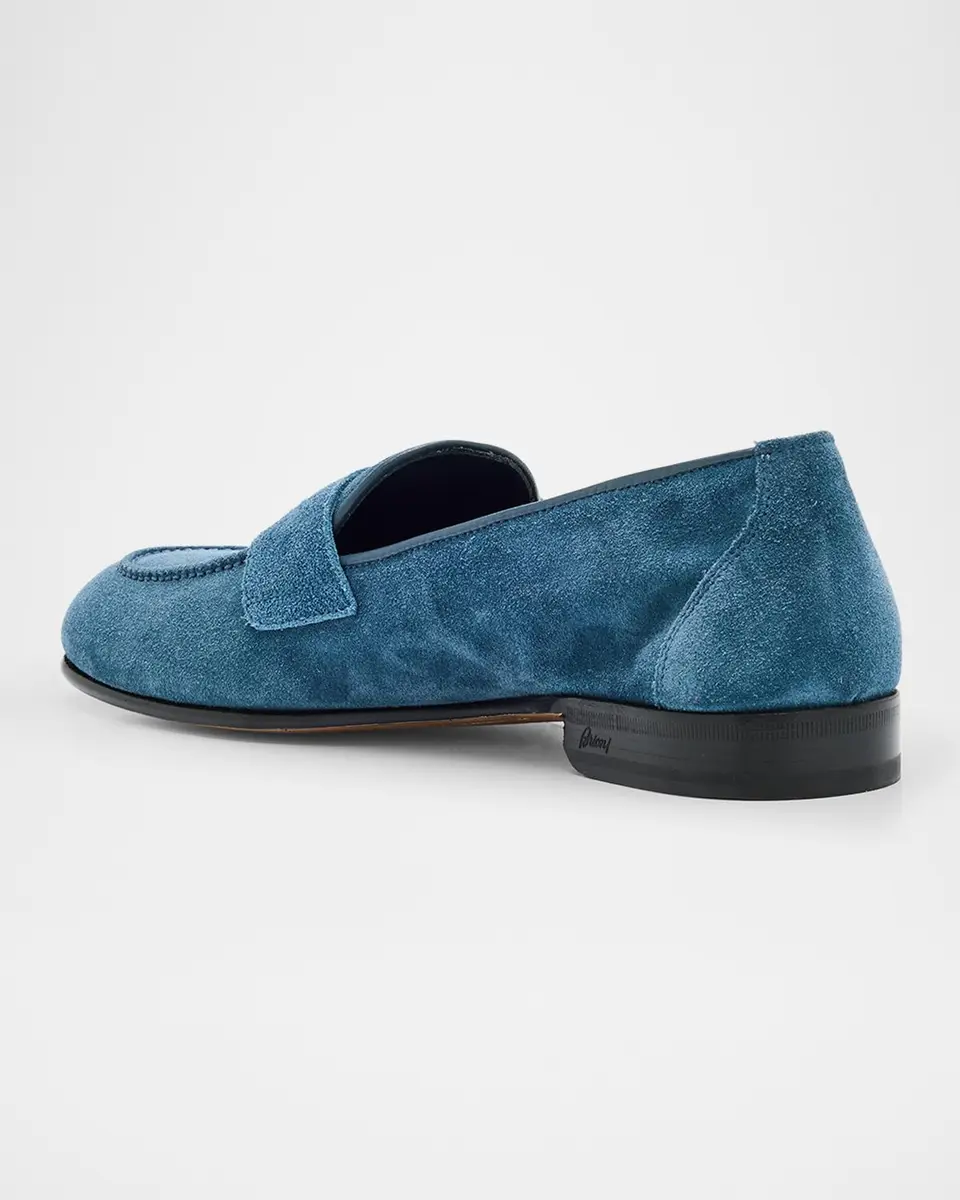 Brioni Men's Suede Penny Loafers | Thumbnail 2 Brioni Men's Suede Penny Loafers | Thumbnail 2
