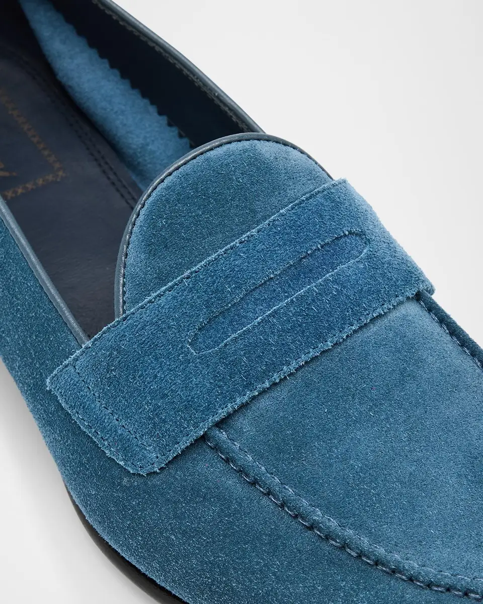Brioni Men's Suede Penny Loafers | Thumbnail 4 Brioni Men's Suede Penny Loafers | Thumbnail 4