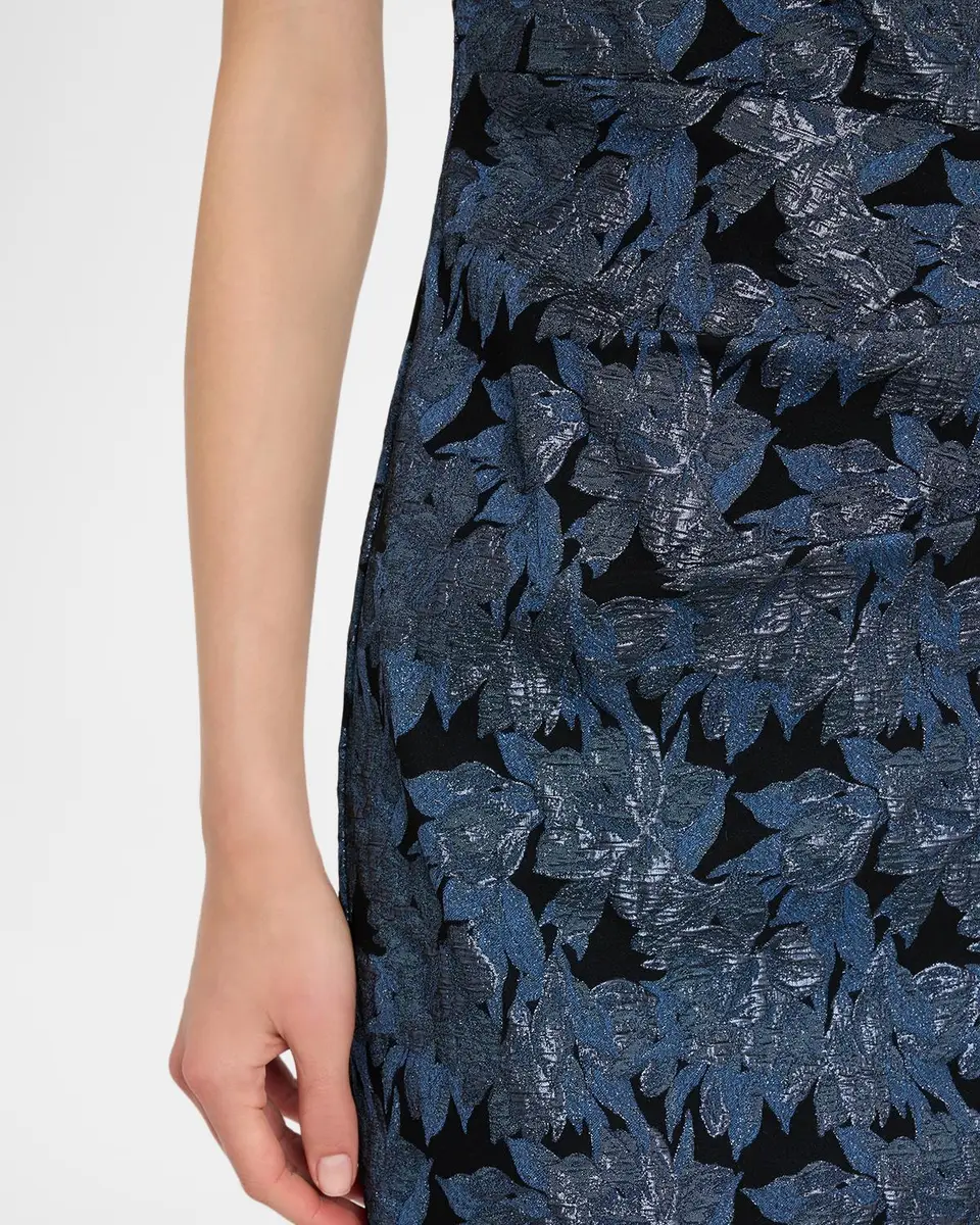 Aidan Mattox Sleeveless Floral Stretch Jacquard Midi Dress | Thumbnail 5 Aidan Mattox Sleeveless Floral Stretch Jacquard Midi Dress | Thumbnail 5