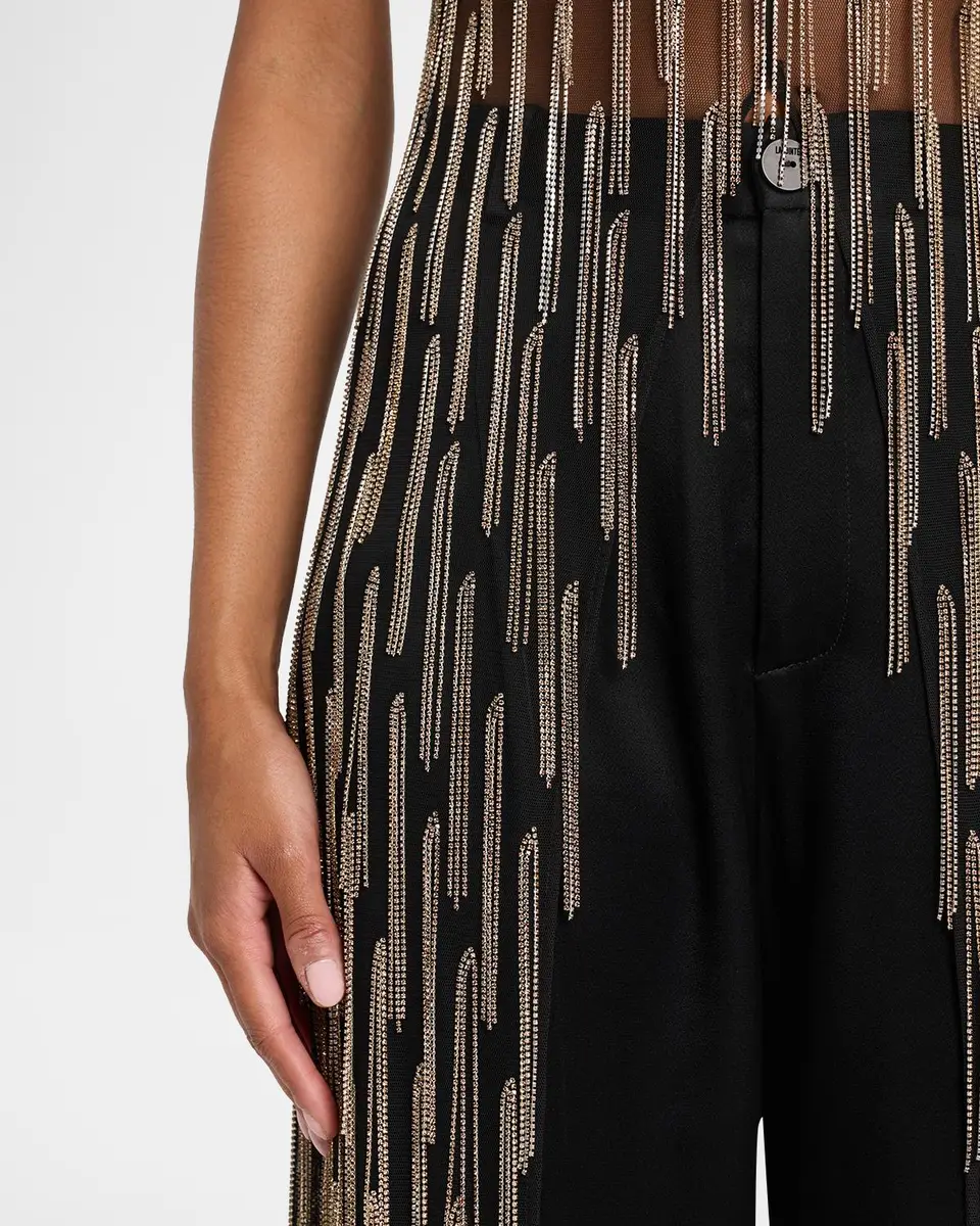 Lapointe Sheer Rhinestone Fringe Cami Top | Thumbnail 5 Lapointe Sheer Rhinestone Fringe Cami Top | Thumbnail 5