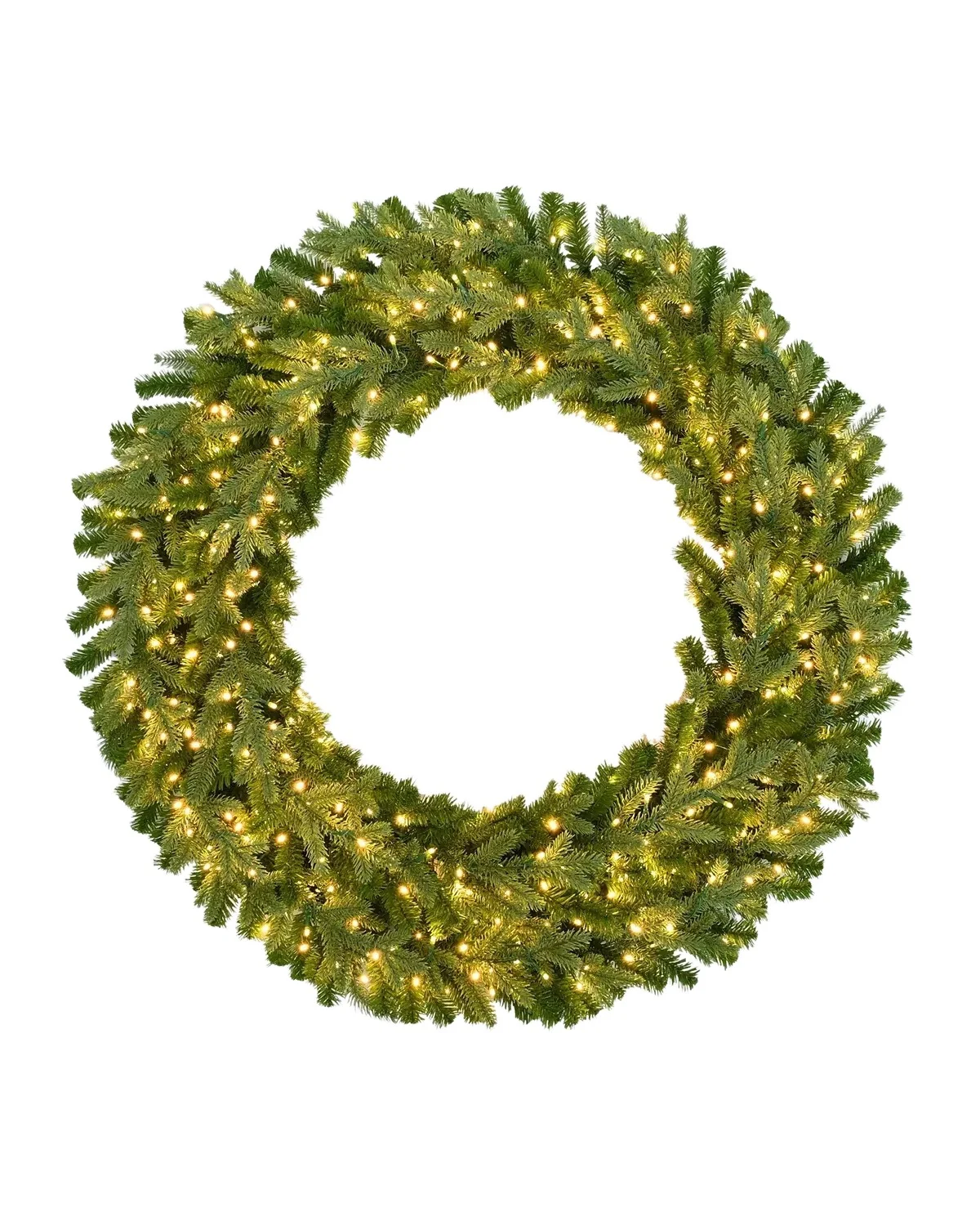 Winward Home Deluxe St. Catherine Pre-Lit Wreath, 36" Round