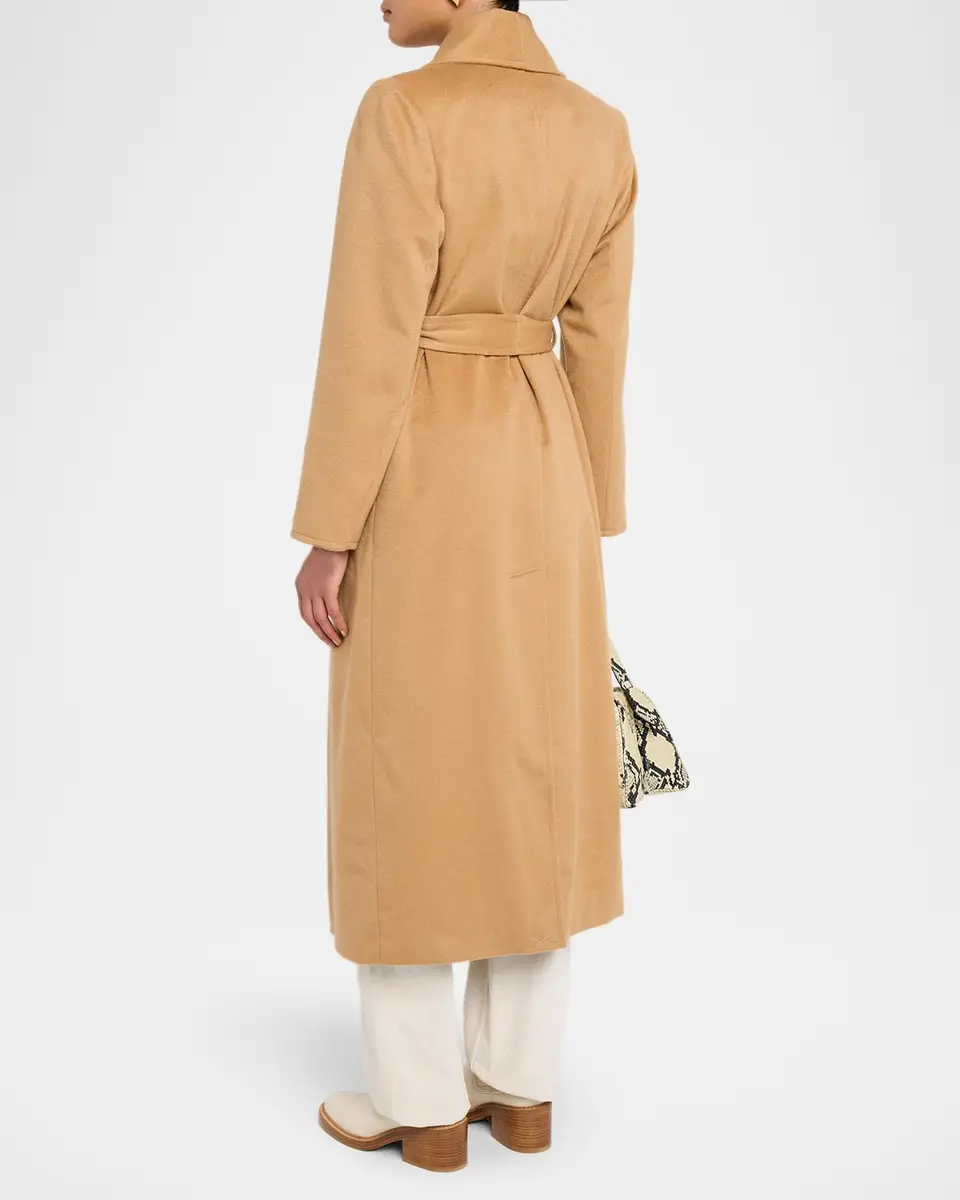 Sofia Cashmere Cashmere Belted Wrap Coat with Pick-Stitched Detail | Thumbnail 3 Sofia Cashmere Cashmere Belted Wrap Coat with Pick-Stitched Detail | Thumbnail 3