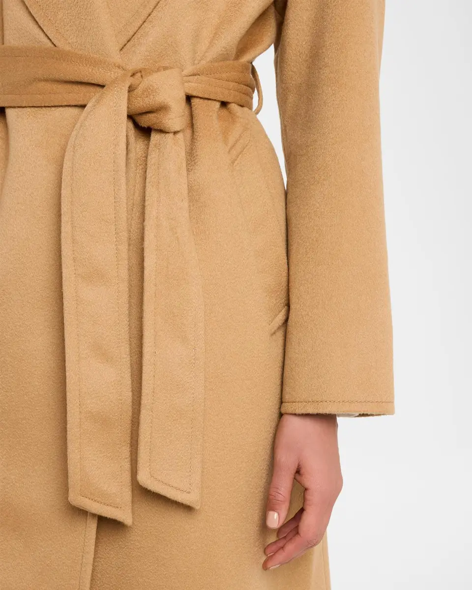 Sofia Cashmere Cashmere Belted Wrap Coat with Pick-Stitched Detail | Thumbnail 5 Sofia Cashmere Cashmere Belted Wrap Coat with Pick-Stitched Detail | Thumbnail 5