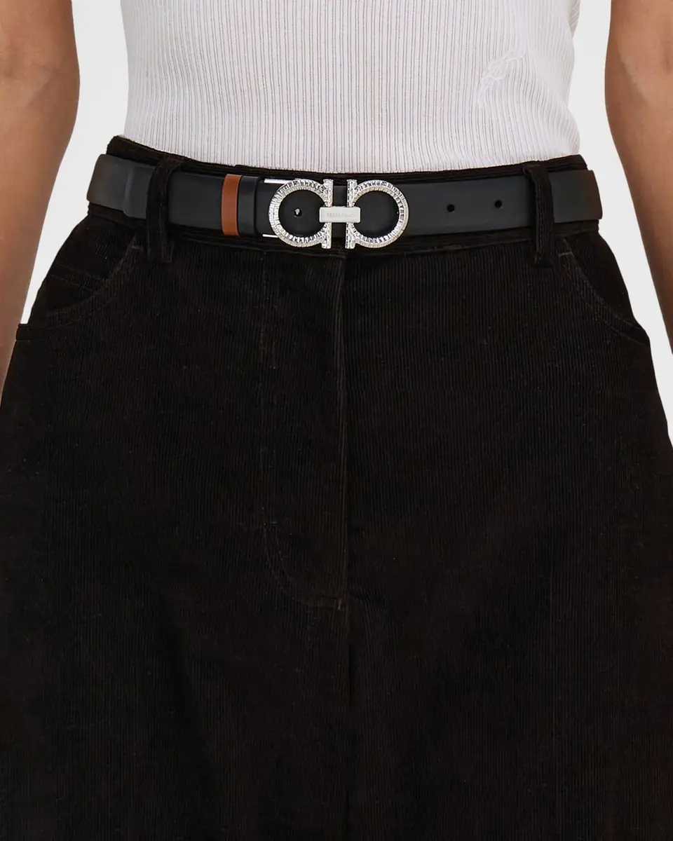Ferragamo Donna Reversible Leather Double Gancini Belt | Thumbnail 2 Ferragamo Donna Reversible Leather Double Gancini Belt | Thumbnail 2