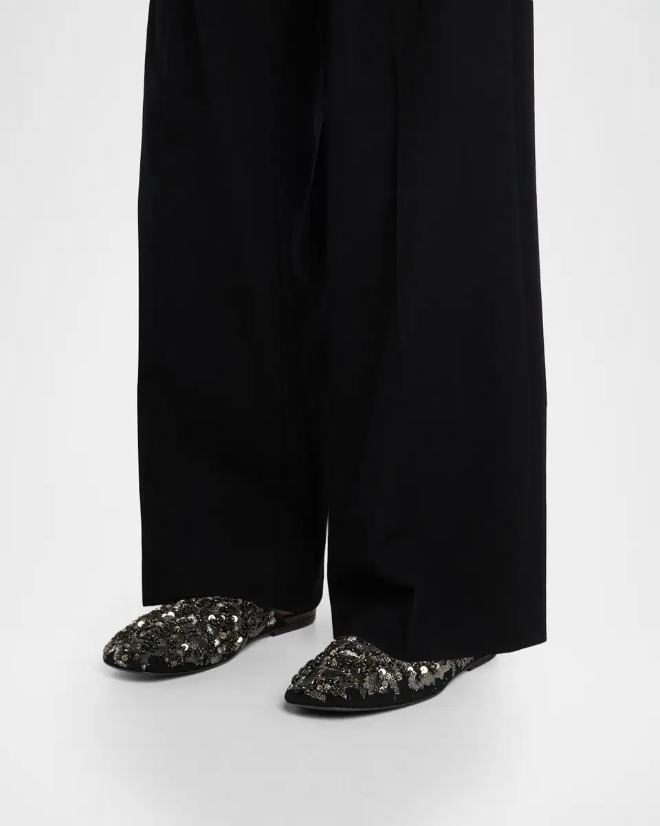 Dries Van Noten Men's Bead-Embellished Mule Slippers | Thumbnail 2 Dries Van Noten Men's Bead-Embellished Mule Slippers | Thumbnail 2