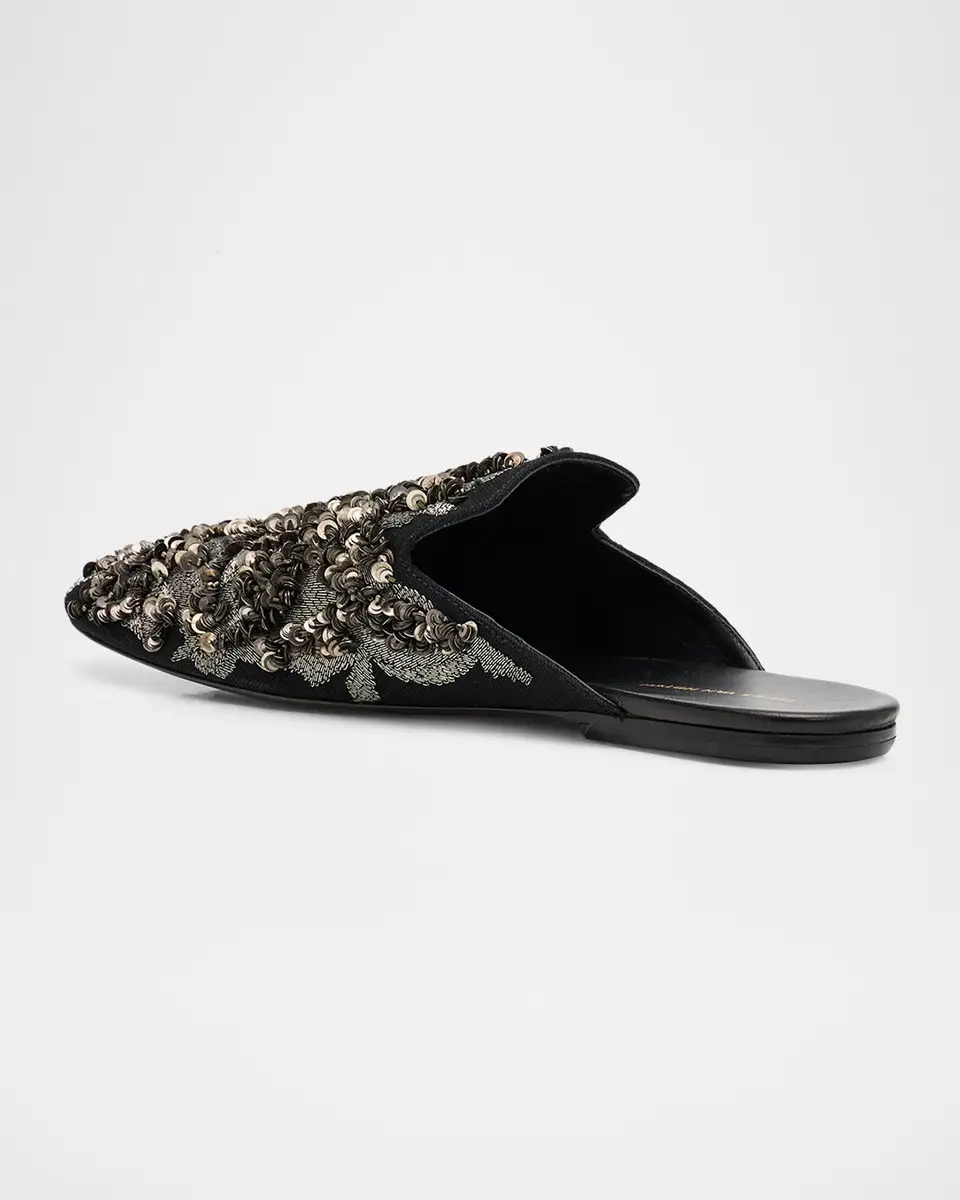 Dries Van Noten Men's Bead-Embellished Mule Slippers | Thumbnail 4 Dries Van Noten Men's Bead-Embellished Mule Slippers | Thumbnail 4