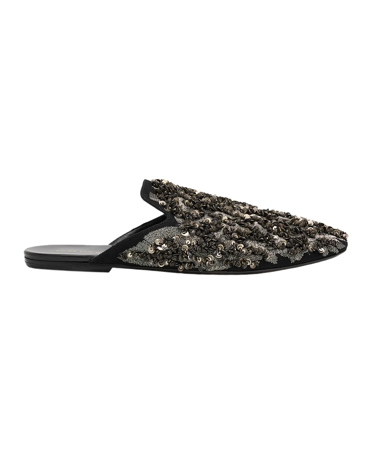 Dries Van Noten Men's Bead-Embellished Mule Slippers