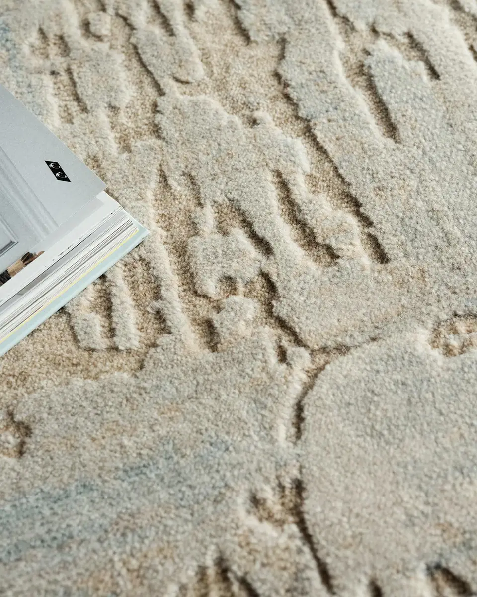 Exquisite Rugs Infinity Power-Loomed Ivory/Blue/Terracotta Rug | Thumbnail 4
