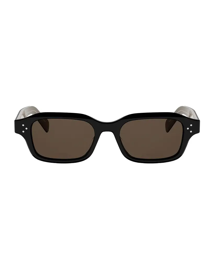 Celine Men's 3 Dots Acetate Rectangle Sunglasses